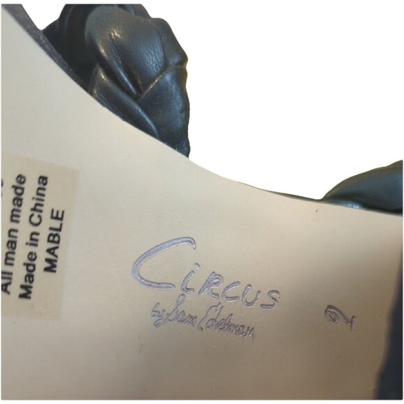 CIRCUS NY Women Black Braided Block Heel Strap Sandals, Size 9, Coquette Goth - Picture 8 of 11